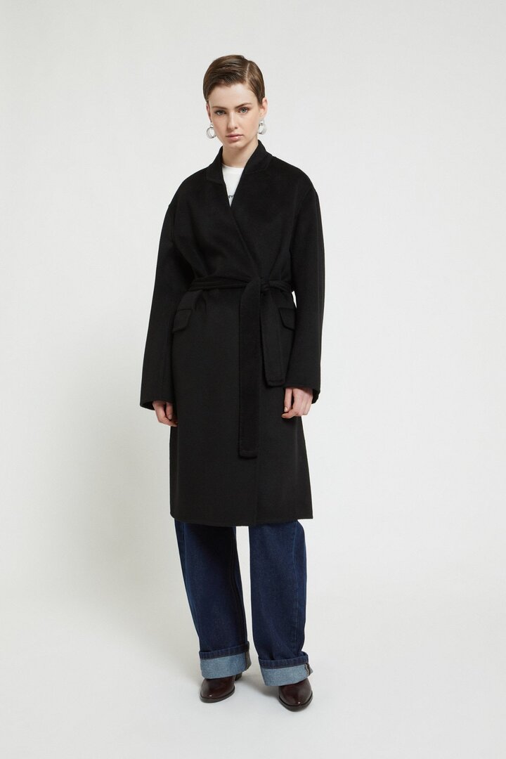 Midi coat Black