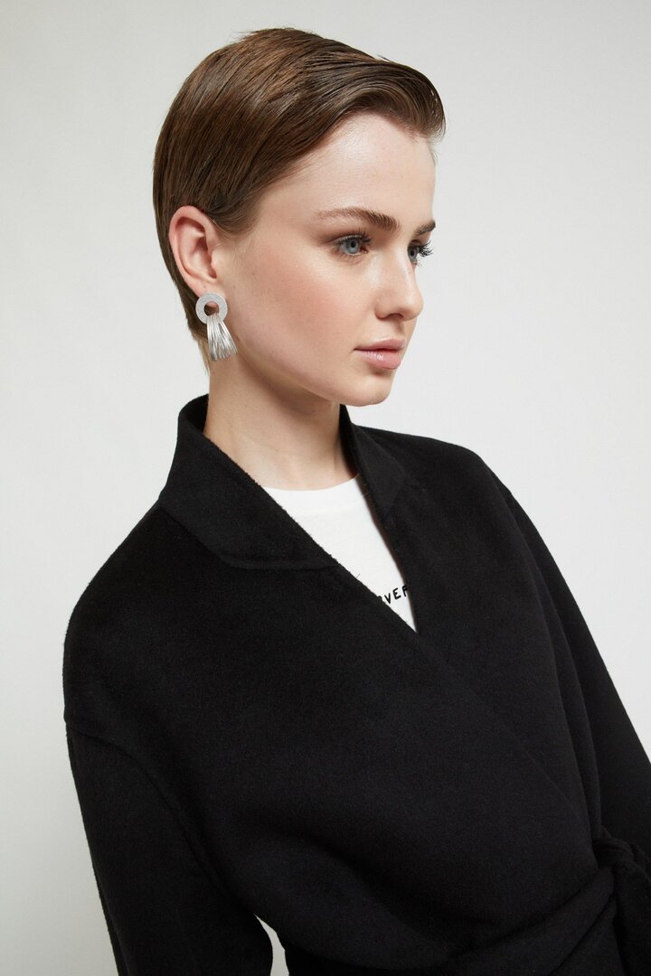 Midi coat Black