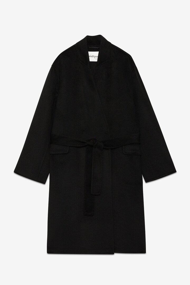 Midi coat Black