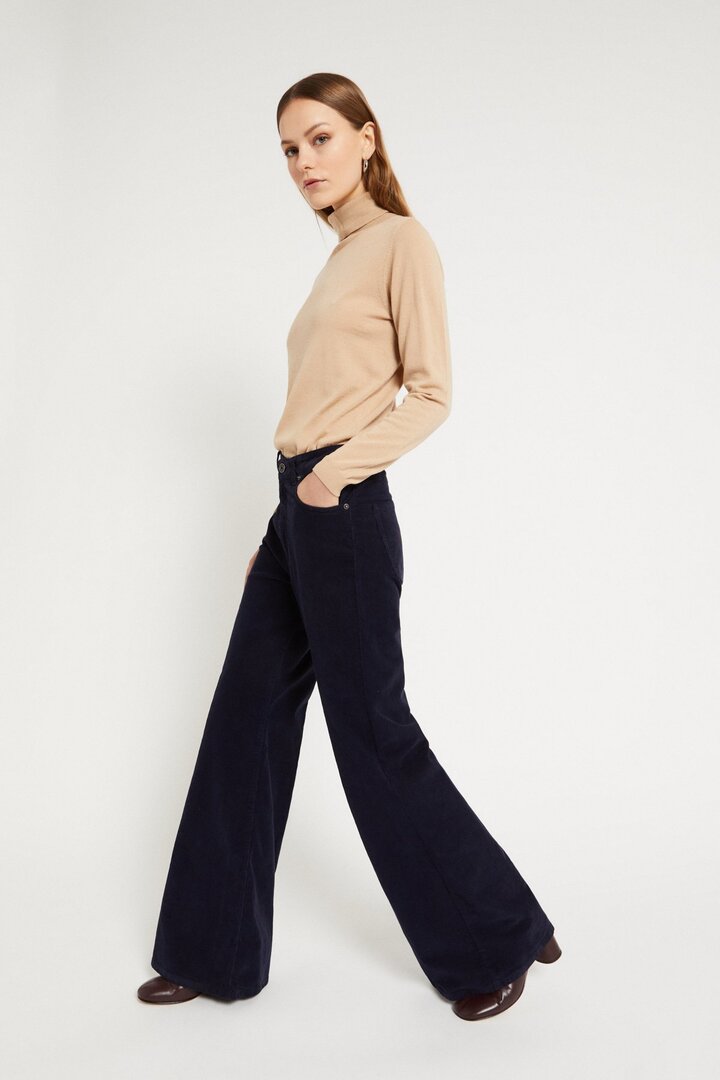 Velvet palazzo jeans Night