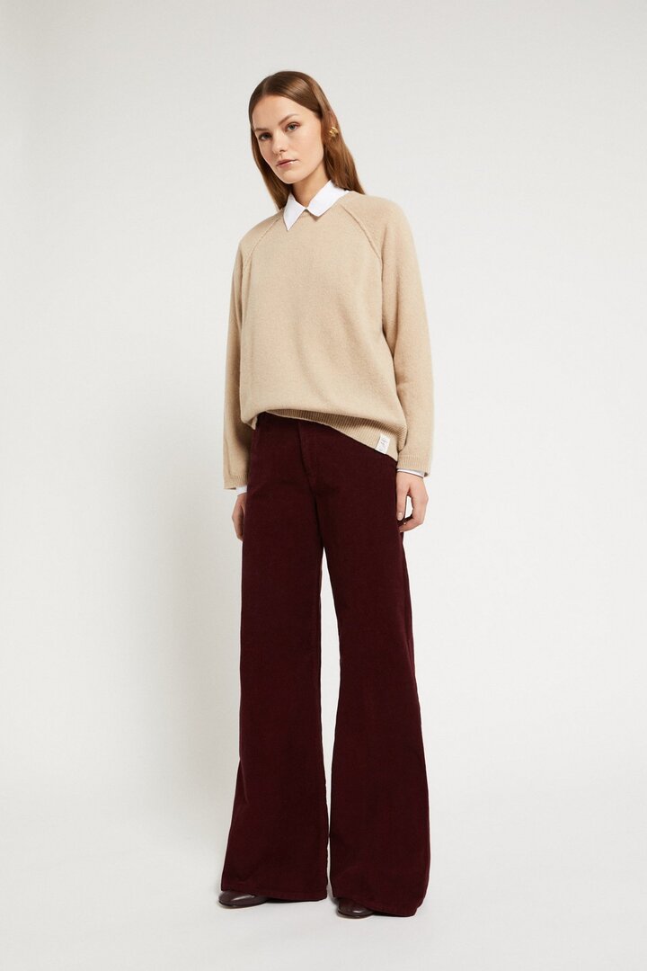 Velvet palazzo jeans Rouge Noir