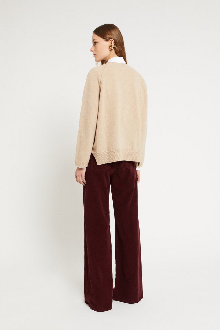Velvet palazzo jeans Rouge Noir