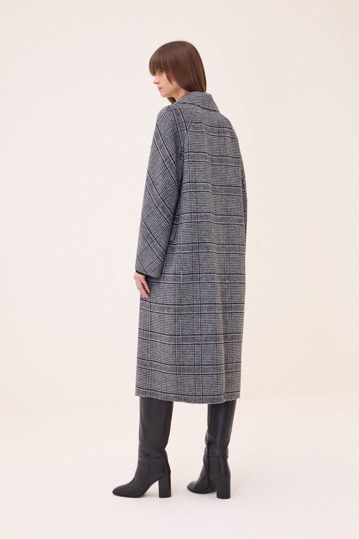 Long coat with belt Grey