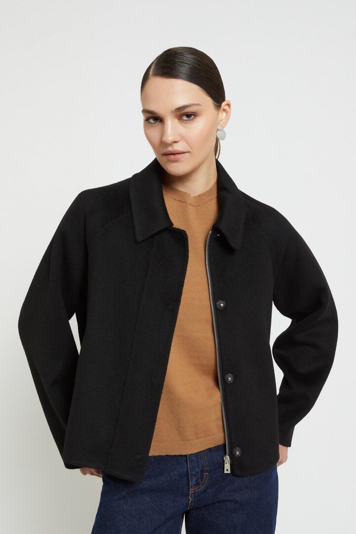 Jacket with zip Black