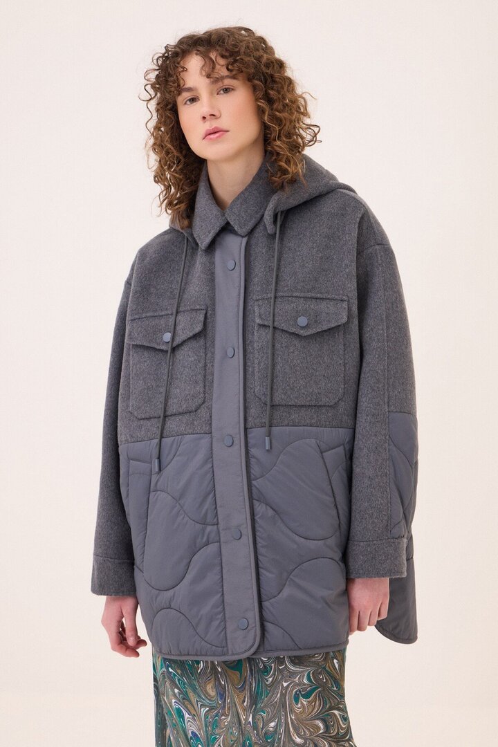 Quilted parka Grey