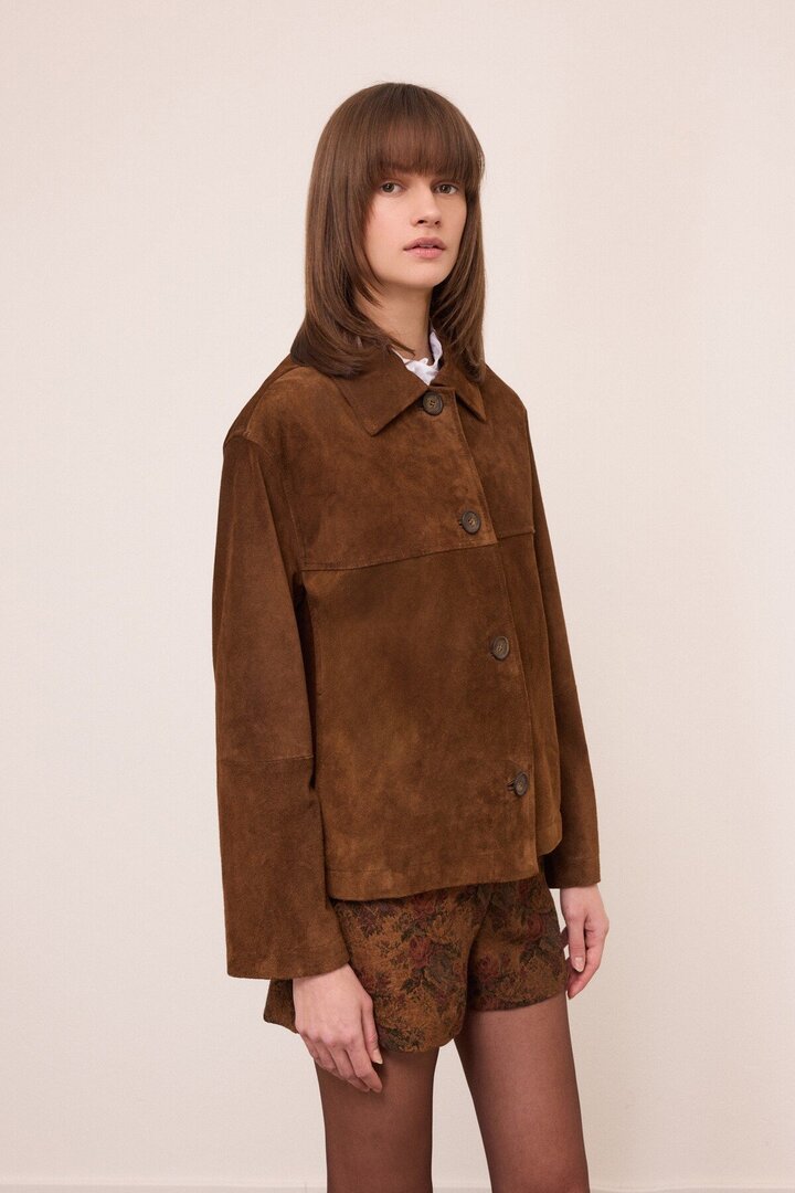 Suede-effect jacket
