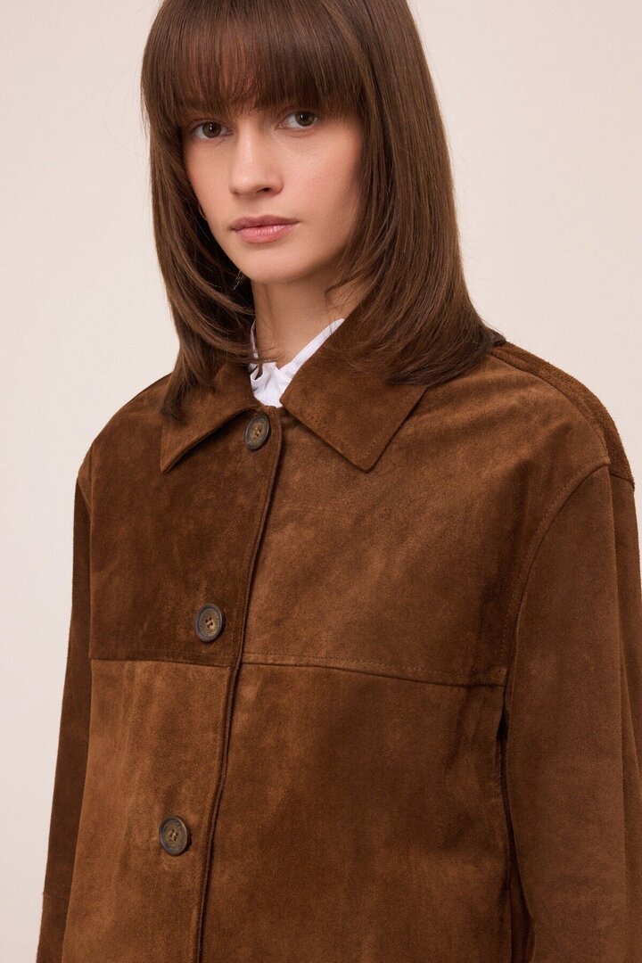 Suede-effect jacket