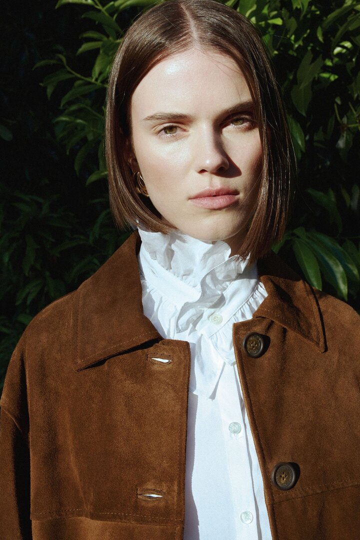 Suede-effect jacket