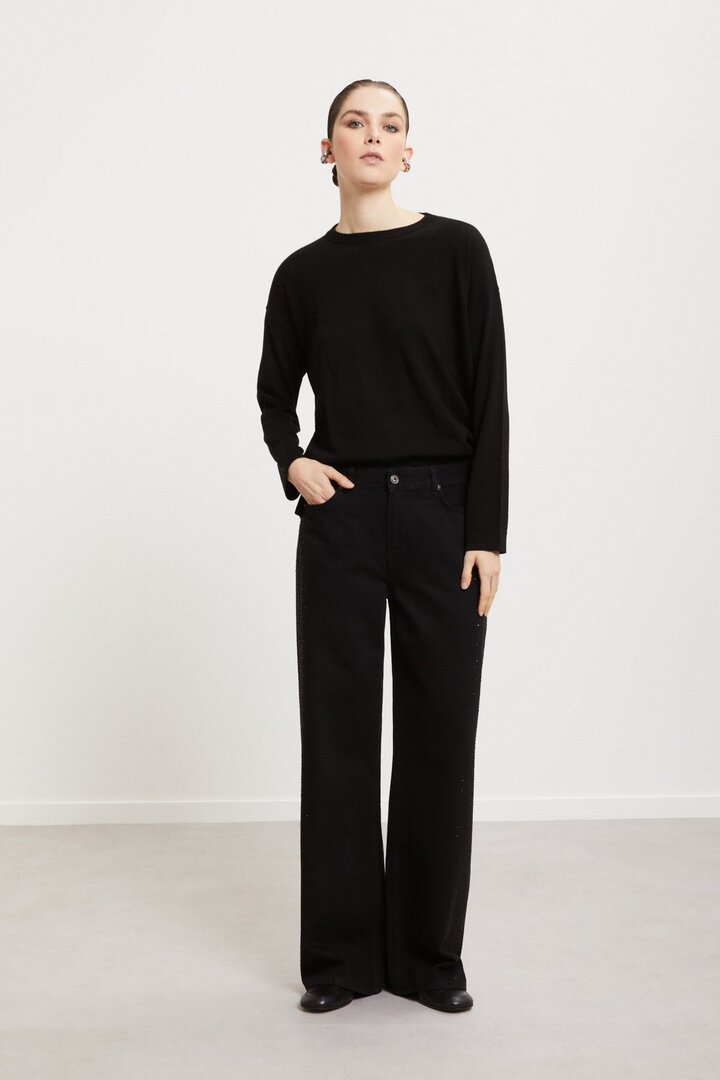 Merinos wool sweater Black