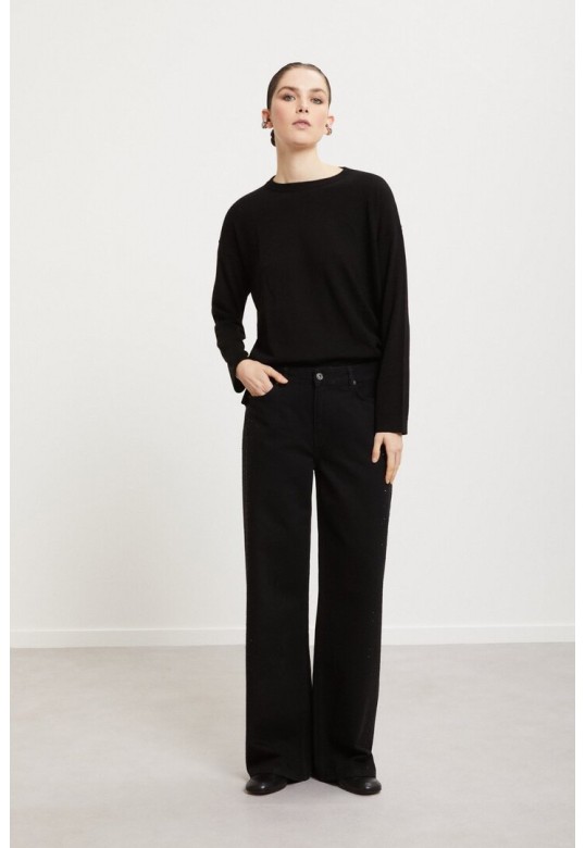 Merinos wool sweater Black