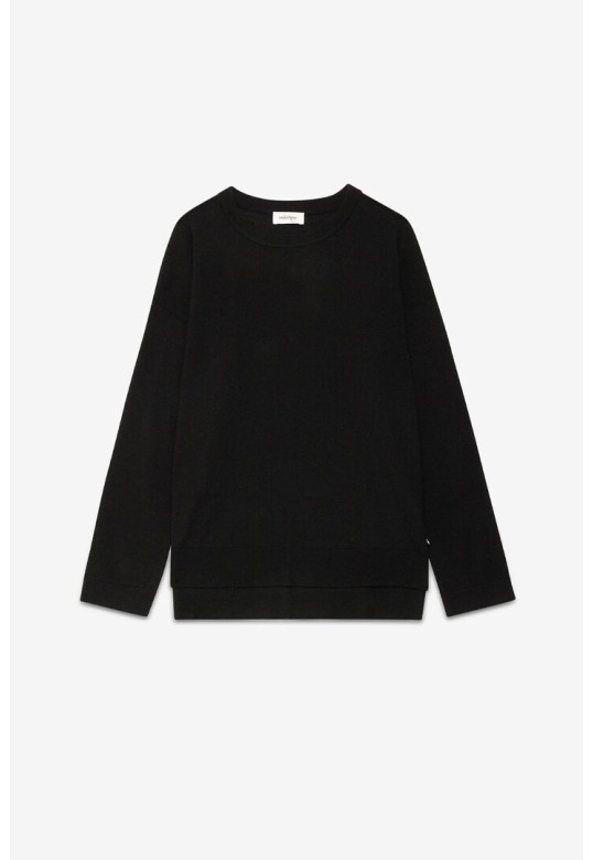 Merinos wool sweater Black
