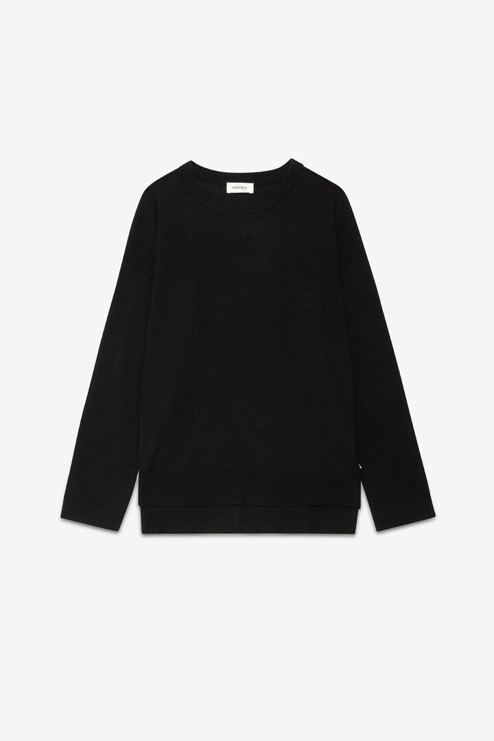 Merinos wool sweater Black
