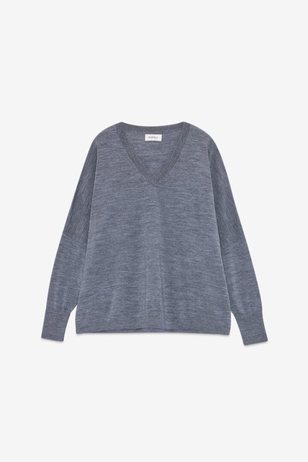 Oversized V-neck sweater Grey