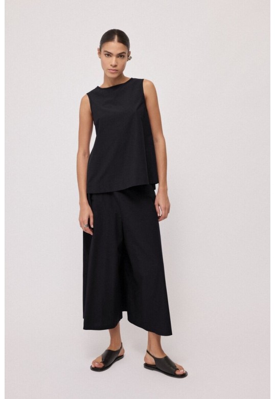 Wide culotte trousers Black