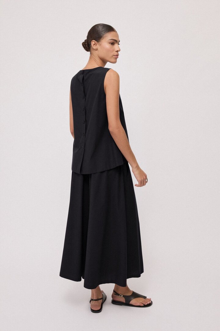 Wide culotte trousers Black
