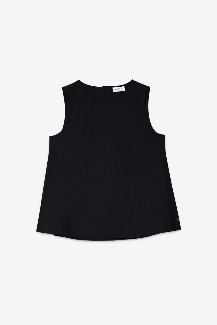 Poplin top Black