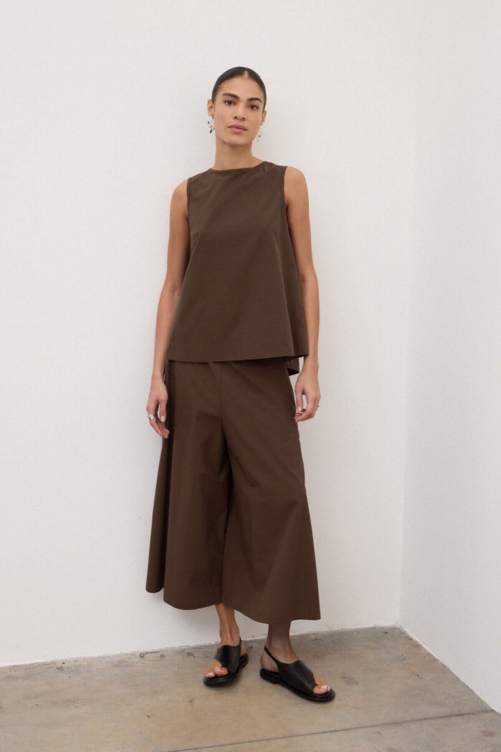Poplin top Choccolate