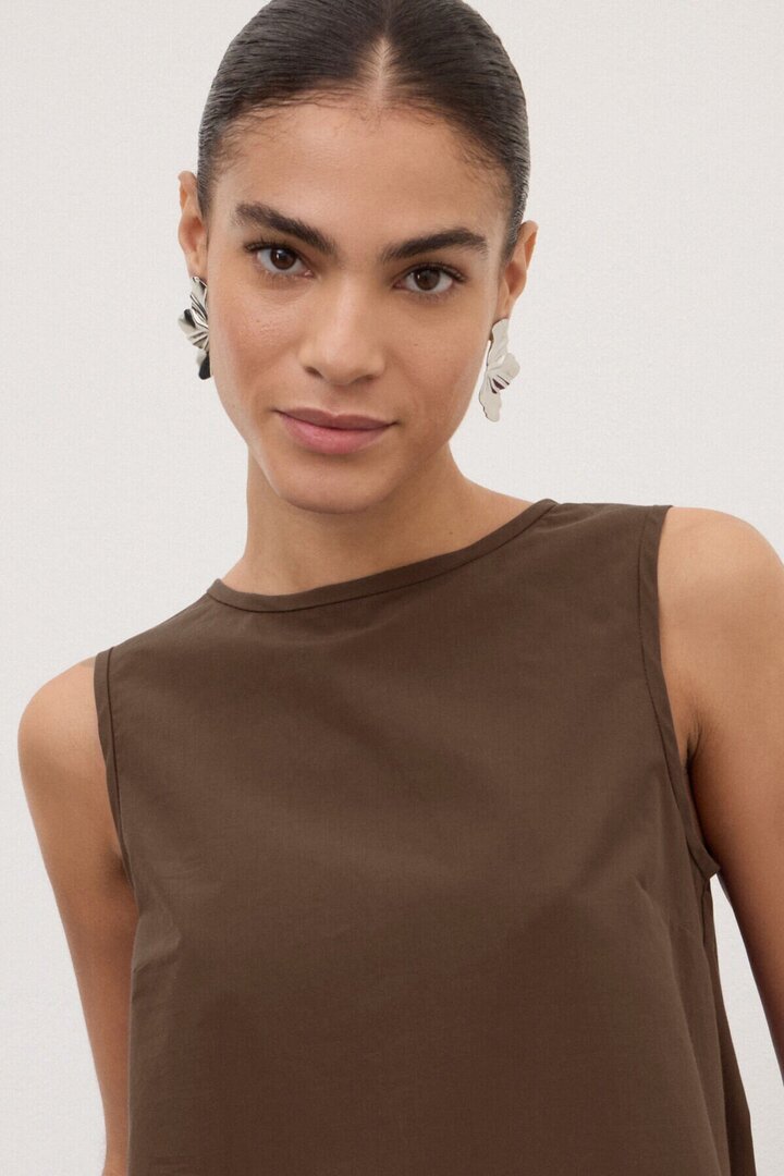 Poplin top Choccolate