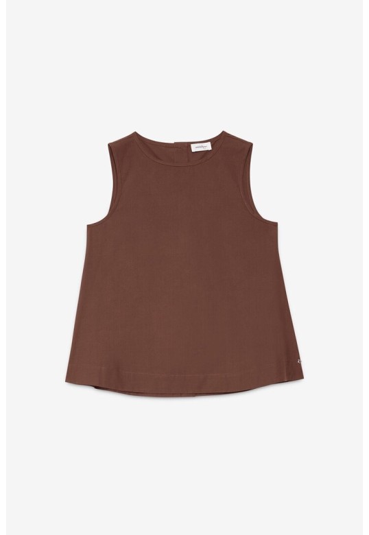 Poplin top Choccolate