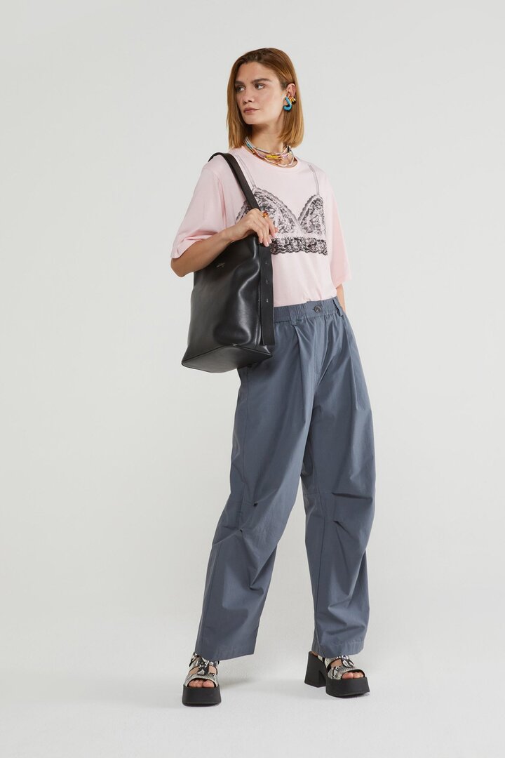 Poplin cargo trousers graphite