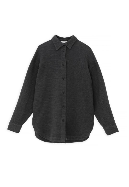 FUTTER BOUCLE OVERSHIRT ANTHRACITE