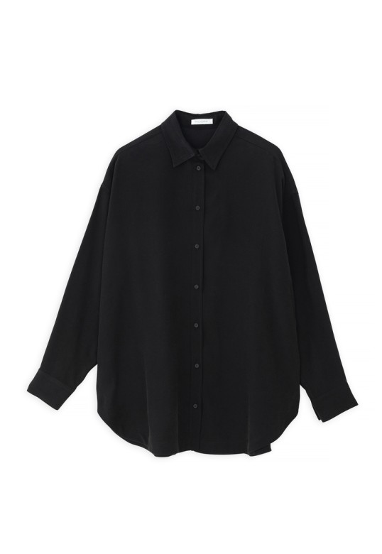 TWILL FADE OUT OVERSIZED SHIRT BLACK