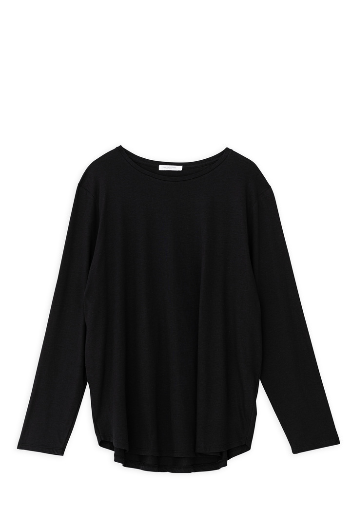 ORGANIC JERSEY OVERSIZED TOP BLACK