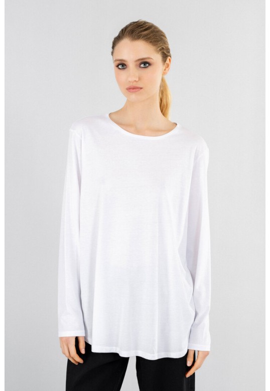 ORGANIC JERSEY OVERSIZED TOP WHITE