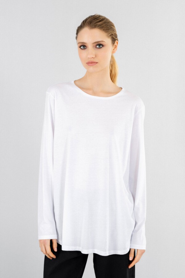 ORGANIC JERSEY OVERSIZED TOP WHITE