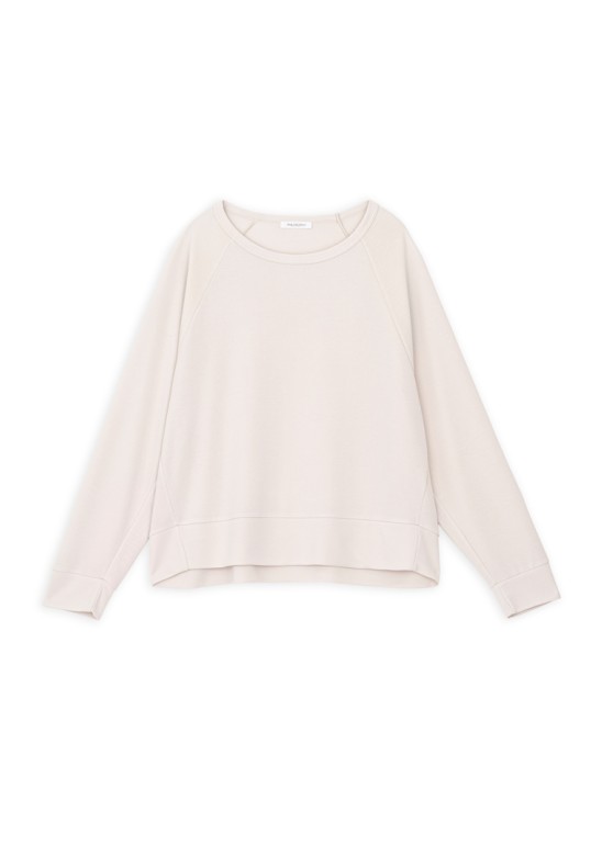 CUPRO PIQUE CROPPED TOP CREAM