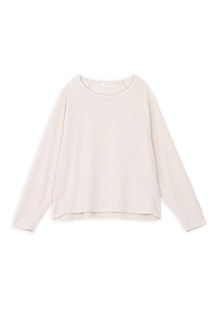 CUPRO PIQUE CROPPED TOP CREAM