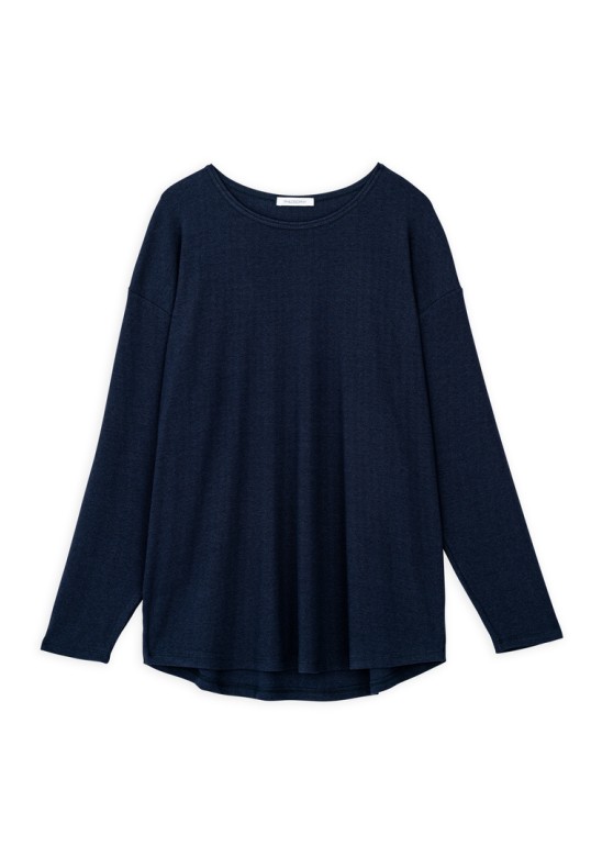 RIB LONG SWEATSHIRT DARK BLUE