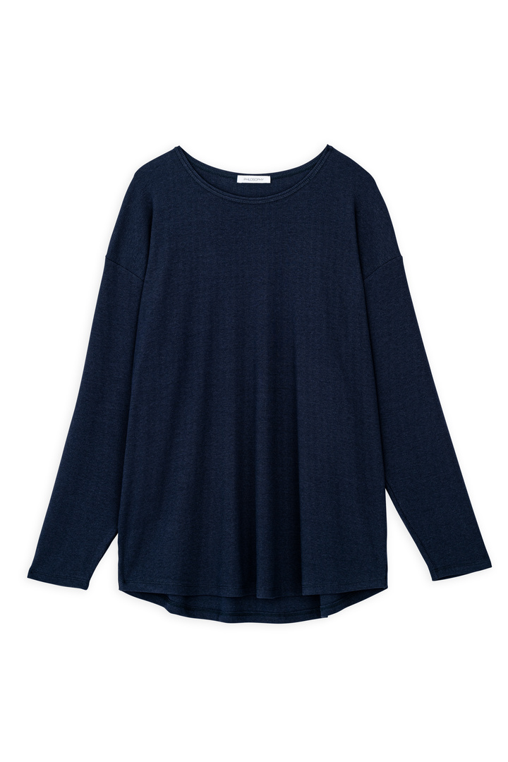 RIB LONG SWEATSHIRT DARK BLUE