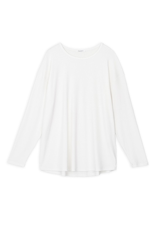 RIB LONG SWEATSHIRT OFF WHITE