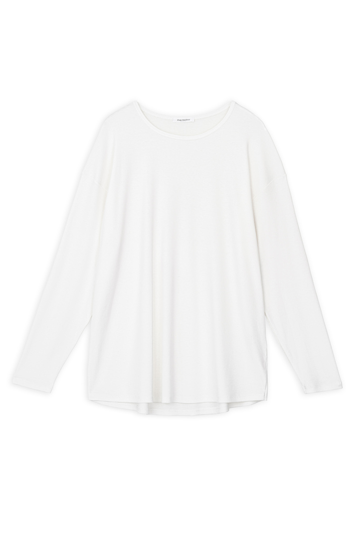 RIB LONG SWEATSHIRT OFF WHITE