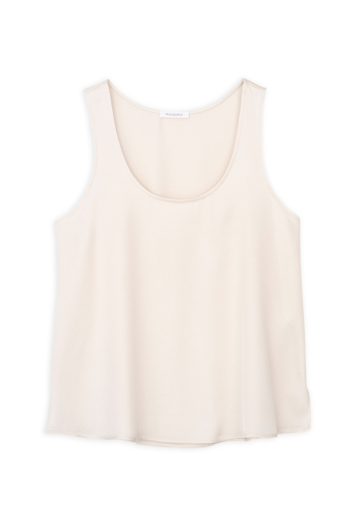 SATIN ECOVERO TANK TOP CREAM