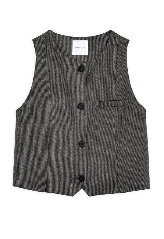 MELANGE T/R VEST BLACK