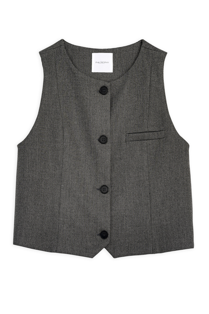 MELANGE T/R VEST BLACK