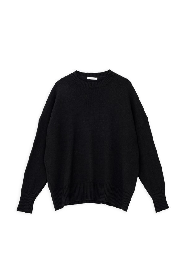 CASHMERE ROUND NECK SWEATER BLACK