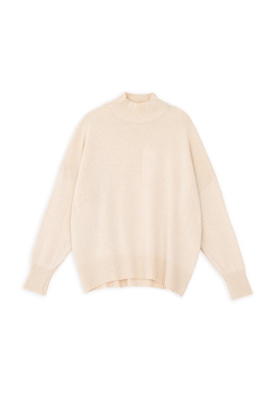 CASHMERE TURTLENECK SWEATER CREAM