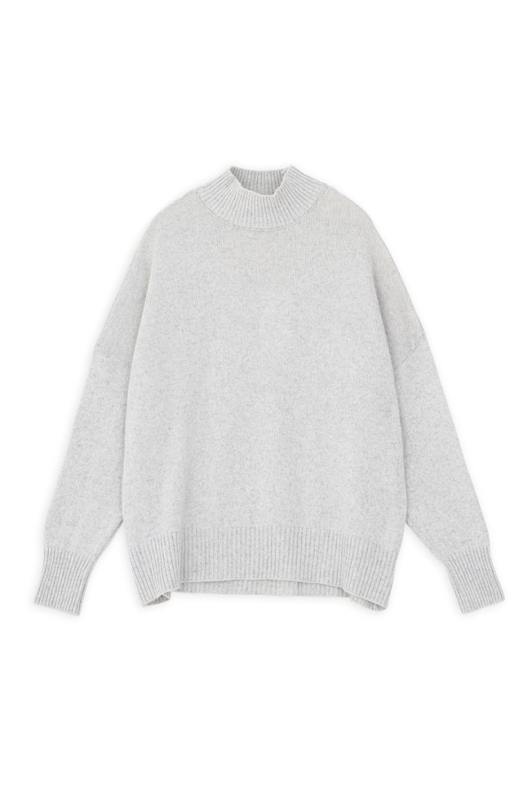 CASHMERE TURTLENECK SWEATER GREY MELANGE