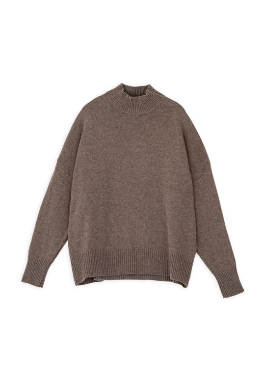 CASHMERE TURTLENECK SWEATER TAUPE