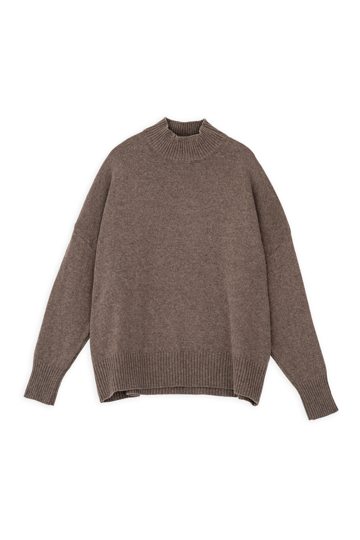 CASHMERE TURTLENECK SWEATER TAUPE