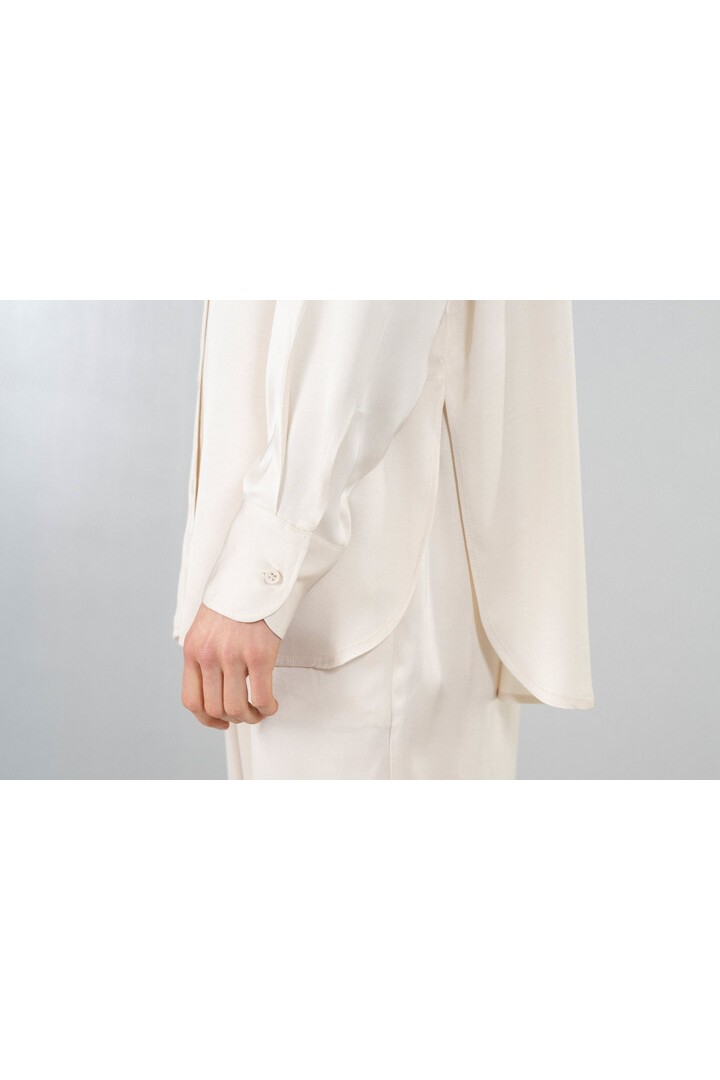 SATIN ECOVERO OVERSIZED SHIRT CREAM