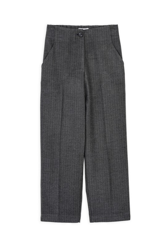 TWILL T/R HIGHWAIST PANTS ANTHRACITE STRIPES