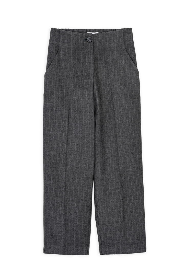 TWILL T/R HIGHWAIST PANTS ANTHRACITE STRIPES