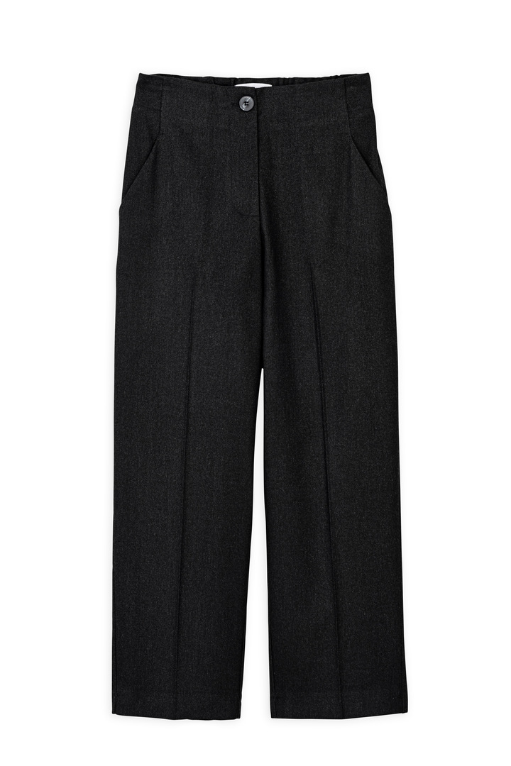 TWILL T/R HIGHWAIST PANTS BLACK