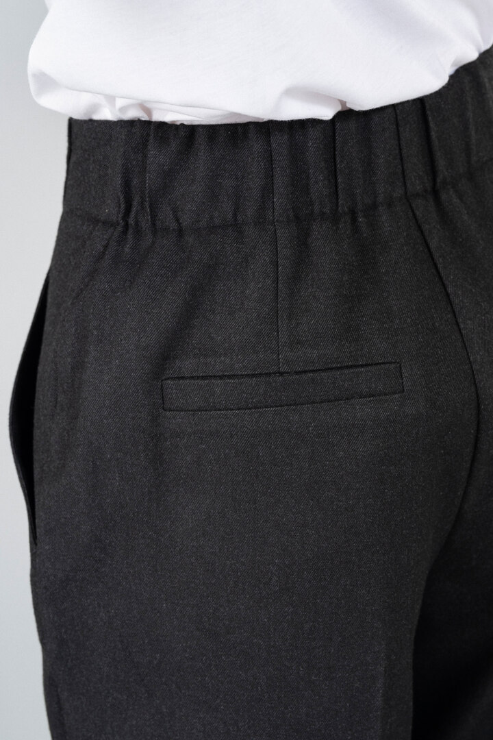 TWILL T/R HIGHWAIST PANTS BLACK