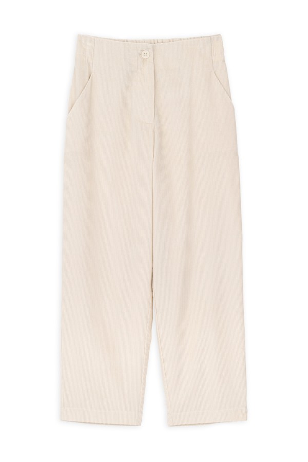 CORDUROY HIGHWAIST PANTS CREAM