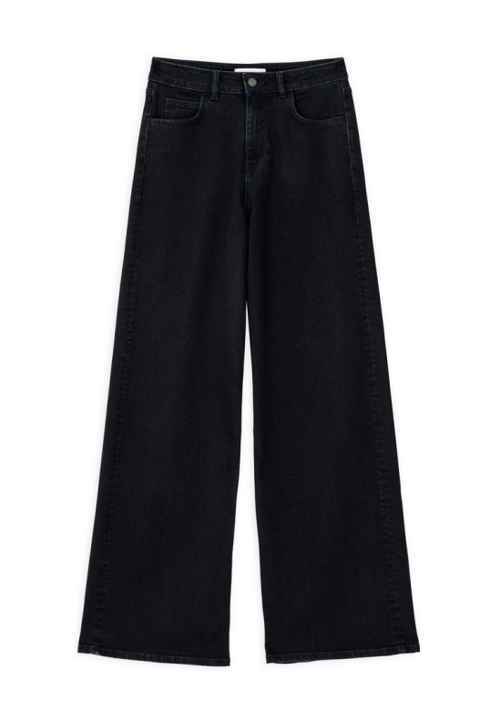 DENIM WIDE-LEG JEANS BLACK